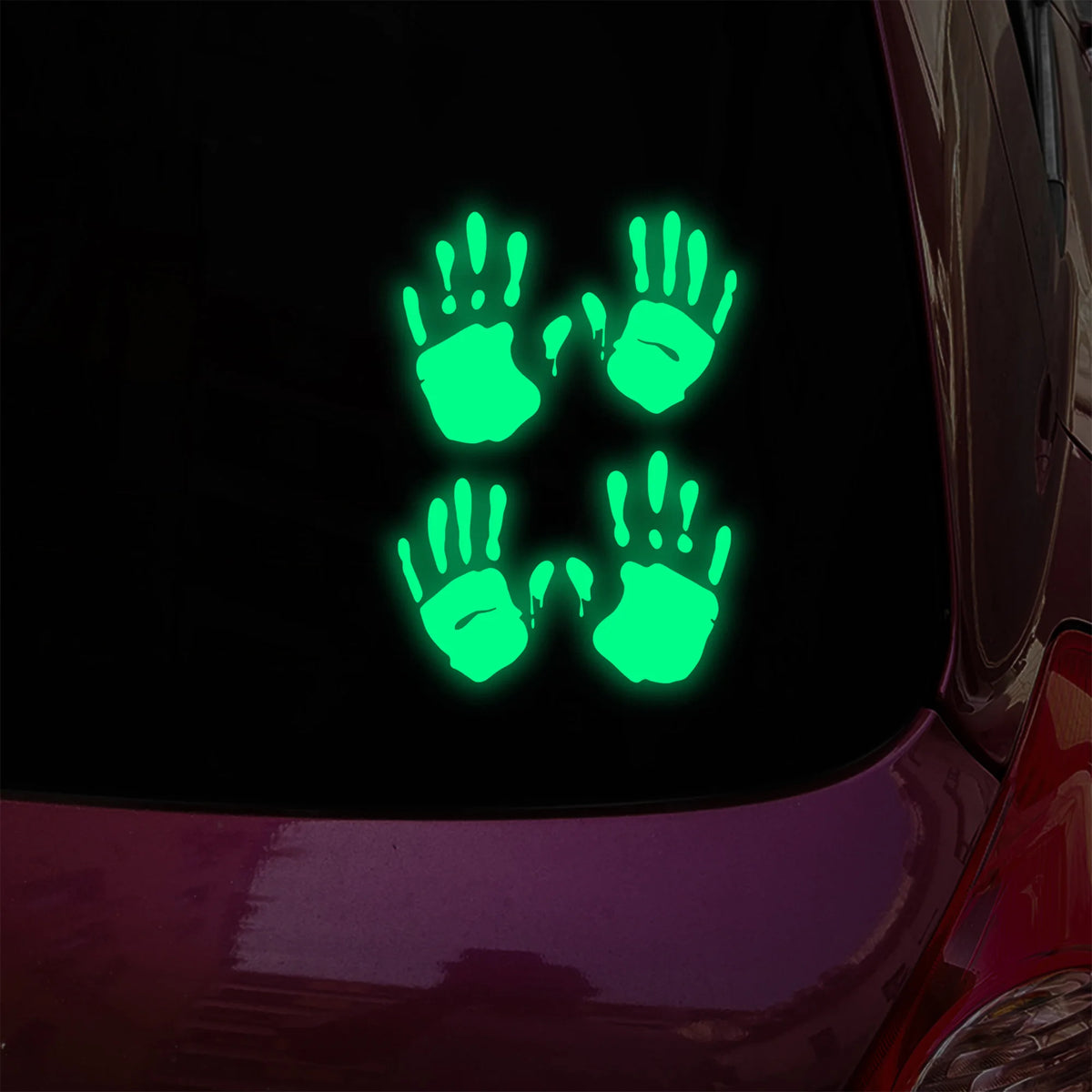 For Auto Body Window Halloween Decors Glow In Dark Hand Print