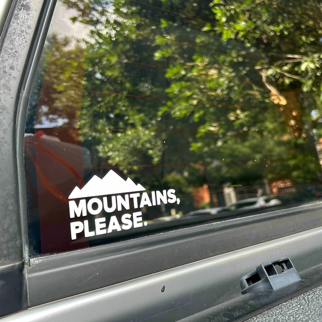 Mountains Please Window Mountain Die Cut Sticker Outdoor