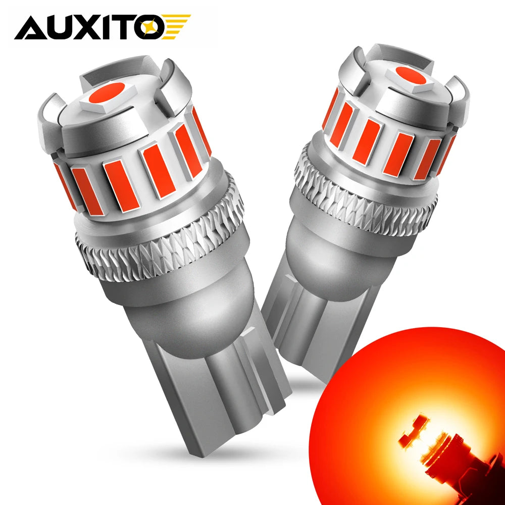 2PCS T10 Red W5W Canbus Error Side Marker Number