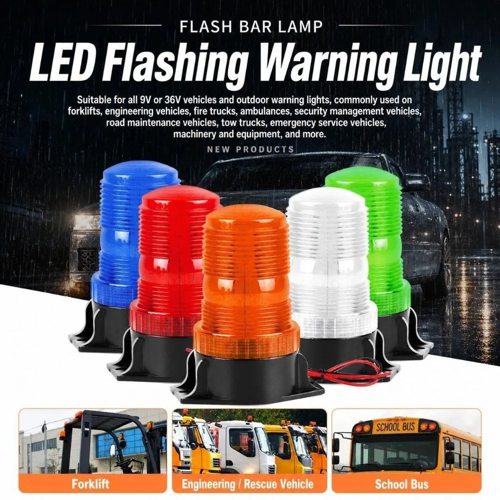 9-90v Warning Mount Strobe Water Block Shock Resist Emergency