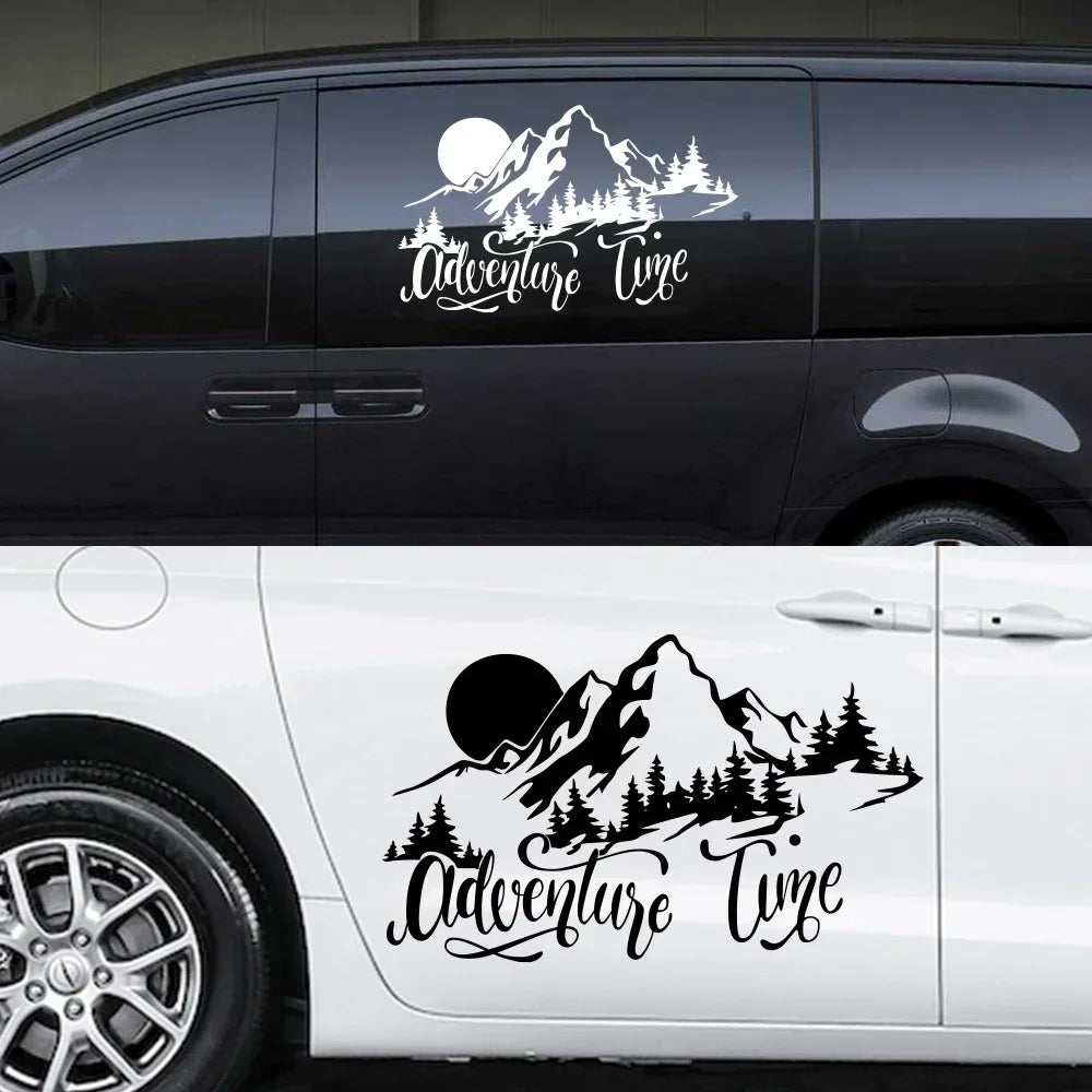 For Camper Adventures Mountain Decor Sticker Tuning Van SUV