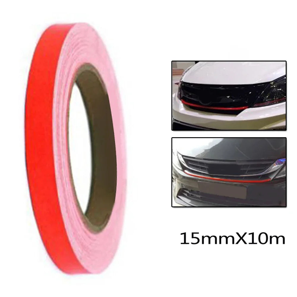 15mmx10m Red Lining Reflective Vinyl Wrap Film Sticker Decal