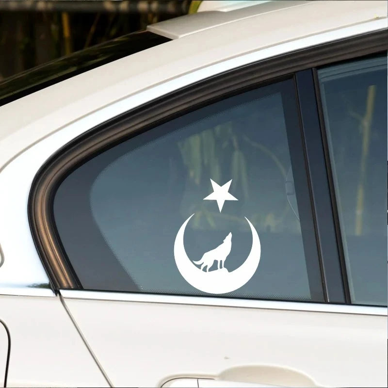 Interesting Wolf Moon Star Great Turk Turkey Turkish Sticker