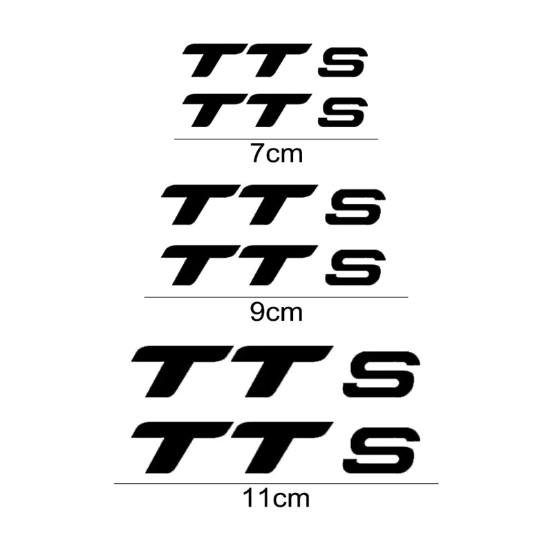 For Audi Tts Emblem 6PCS Decals Caliper Sticker Tire Brake Cover