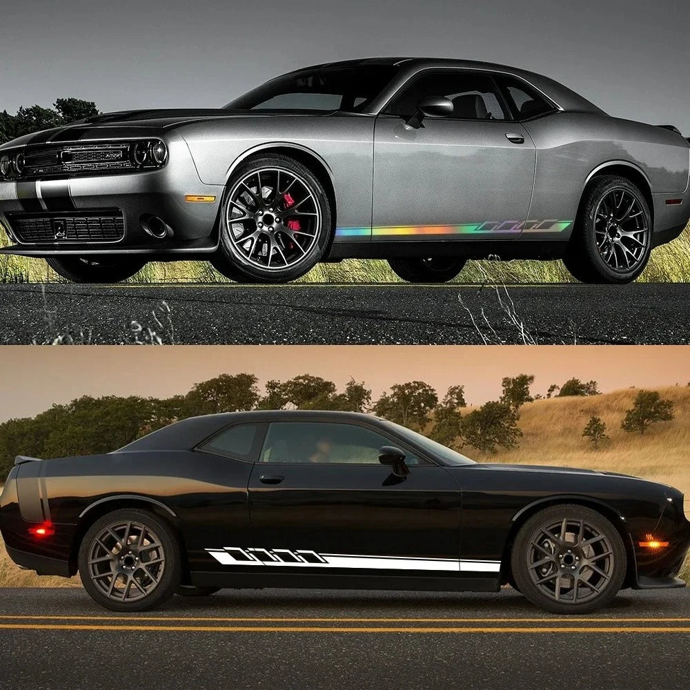 For Dodge Challenger Avenger Caliber Long Stripe Sticker Door