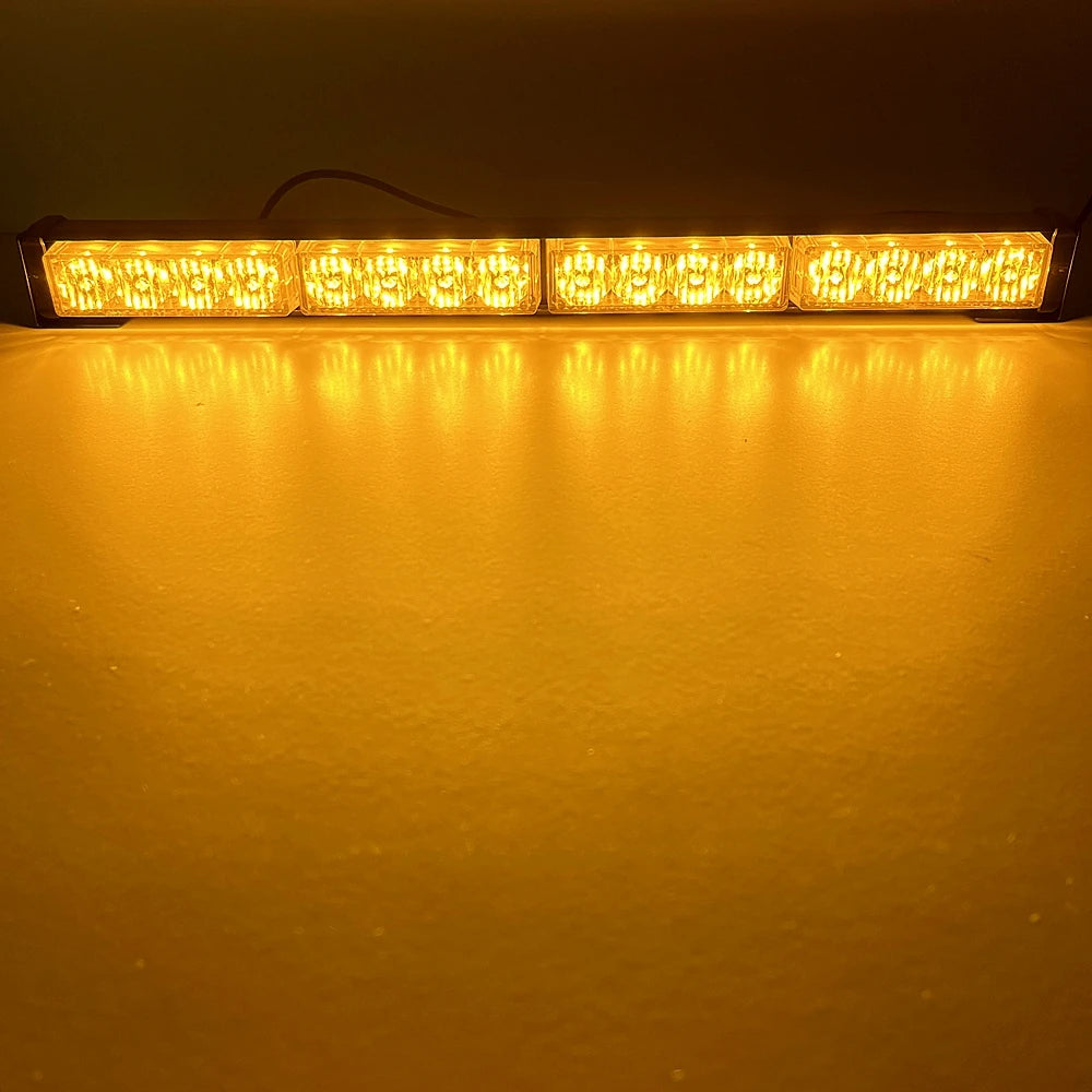 Amber 16LED Emergency Strobe Bar Sections Flashing Beacon