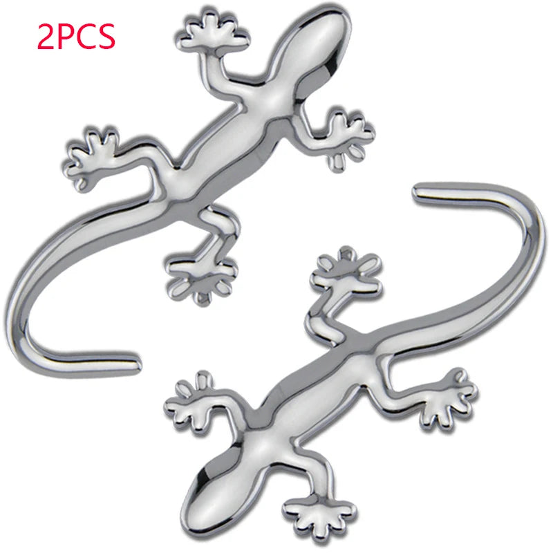 2PCS Gecko Lizard Sticker Motorcycle 3D Decal Waterproof