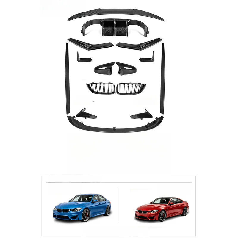 For F80 M3 F82 M4 2014-2020 Mp Dry Carbon Fiber Body Kit Front