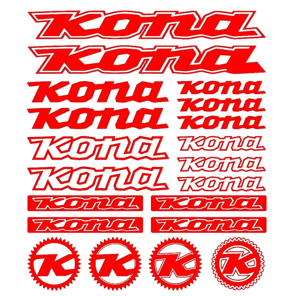 For Kona Bicycle Frame Graphic Styling Sticker Body Decals Set