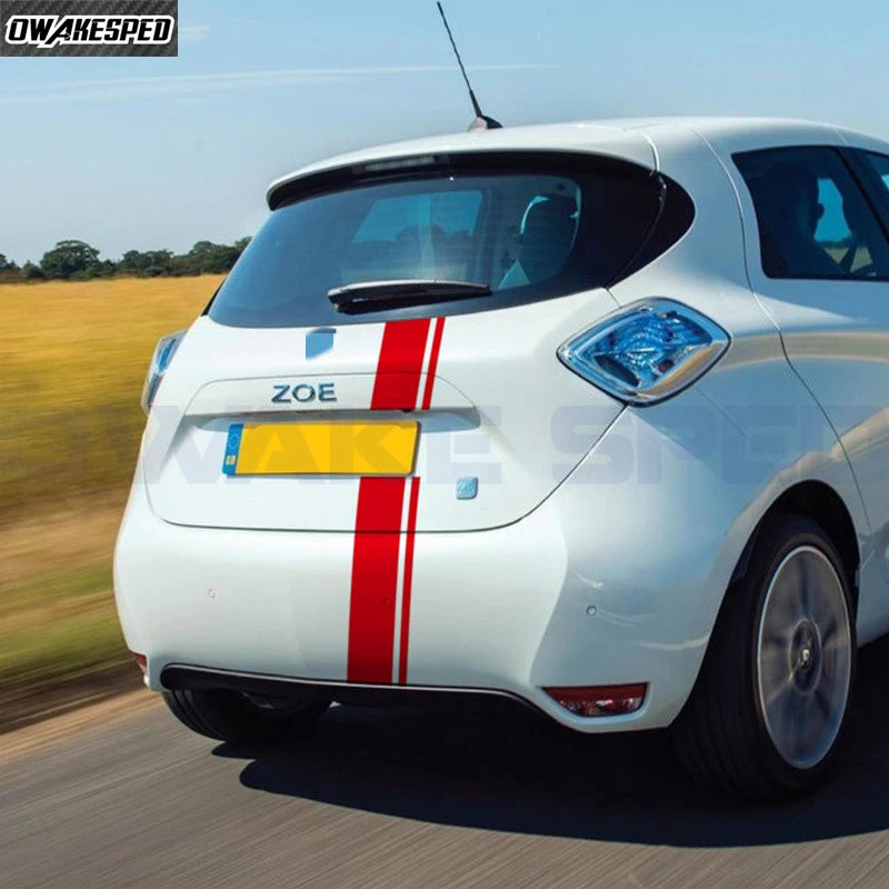 For Renautl Zoe Racing Sport Stripes Hood Roof Tail Decor