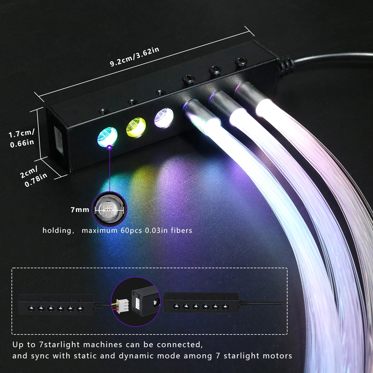 dc12v Holes Starry Sky Bluetooth APP Controller Rgbw Fiber