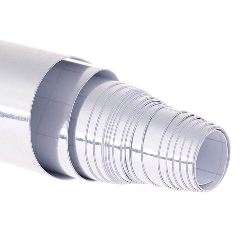 Sizes Newest Mirror Silver Chrome Flexible Vinyl Wrap Sheet