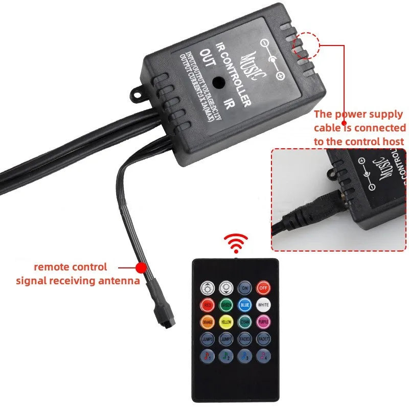 Waterproof Underglow Atmosphere Neon Accent Strip APP Remote