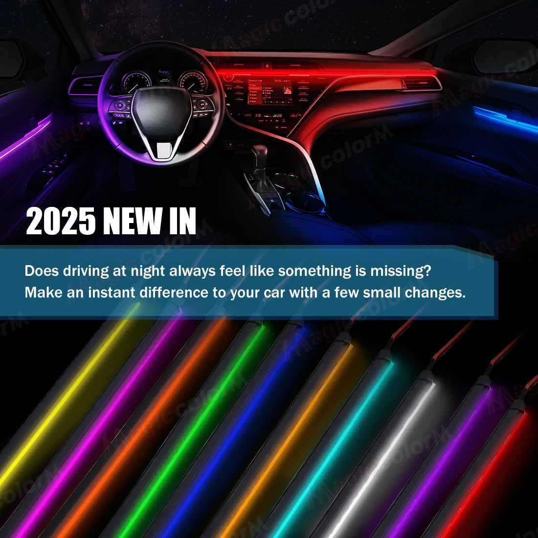 For Universal Diy Flexible Hidden Cuttable Ambient Interior