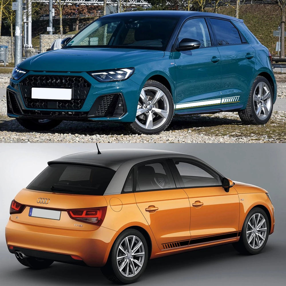 For Audi A1 8X Gb 8XF Side Skirt Vinyl Door Sticker Racing