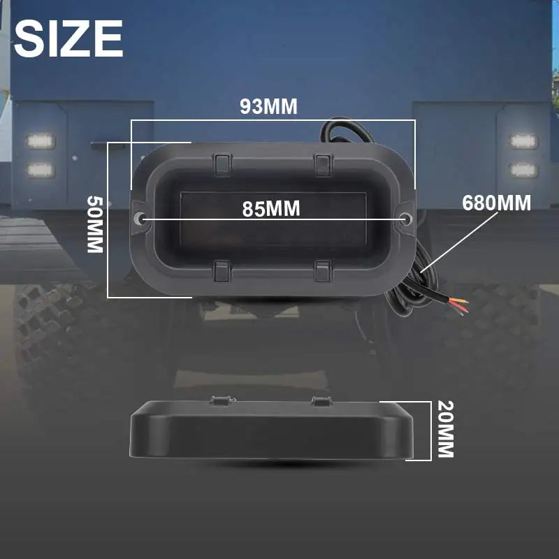 For Opel Volvo Scania Pickup Tailer Rear Bumper Reversing 12V