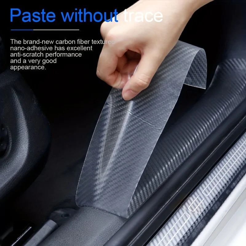 Carbon Fiber Door Edge Bumper Protector 3D Sticker Tape