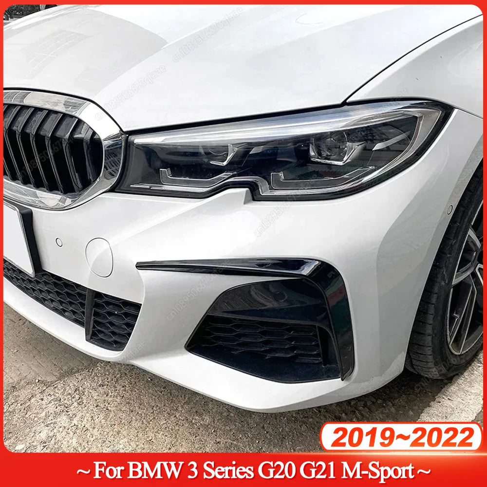For BMW G20 G21 Front Bumper Lip Spoiler Fog Cover Trim Grille