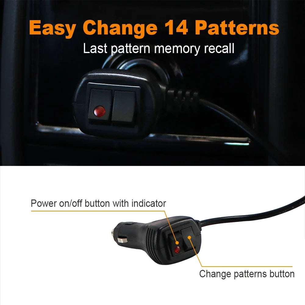 Truck Roof Beacon Amber Strobe Warning Fire Engine Bus