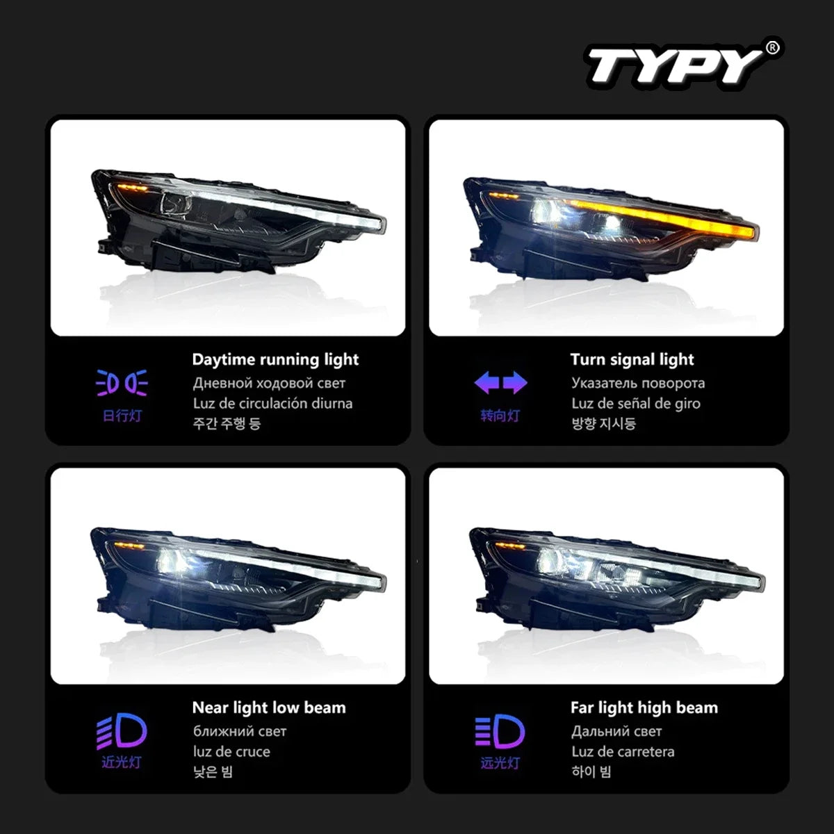 For Maserati Levante Headlight Full LED Typy Projector Lens