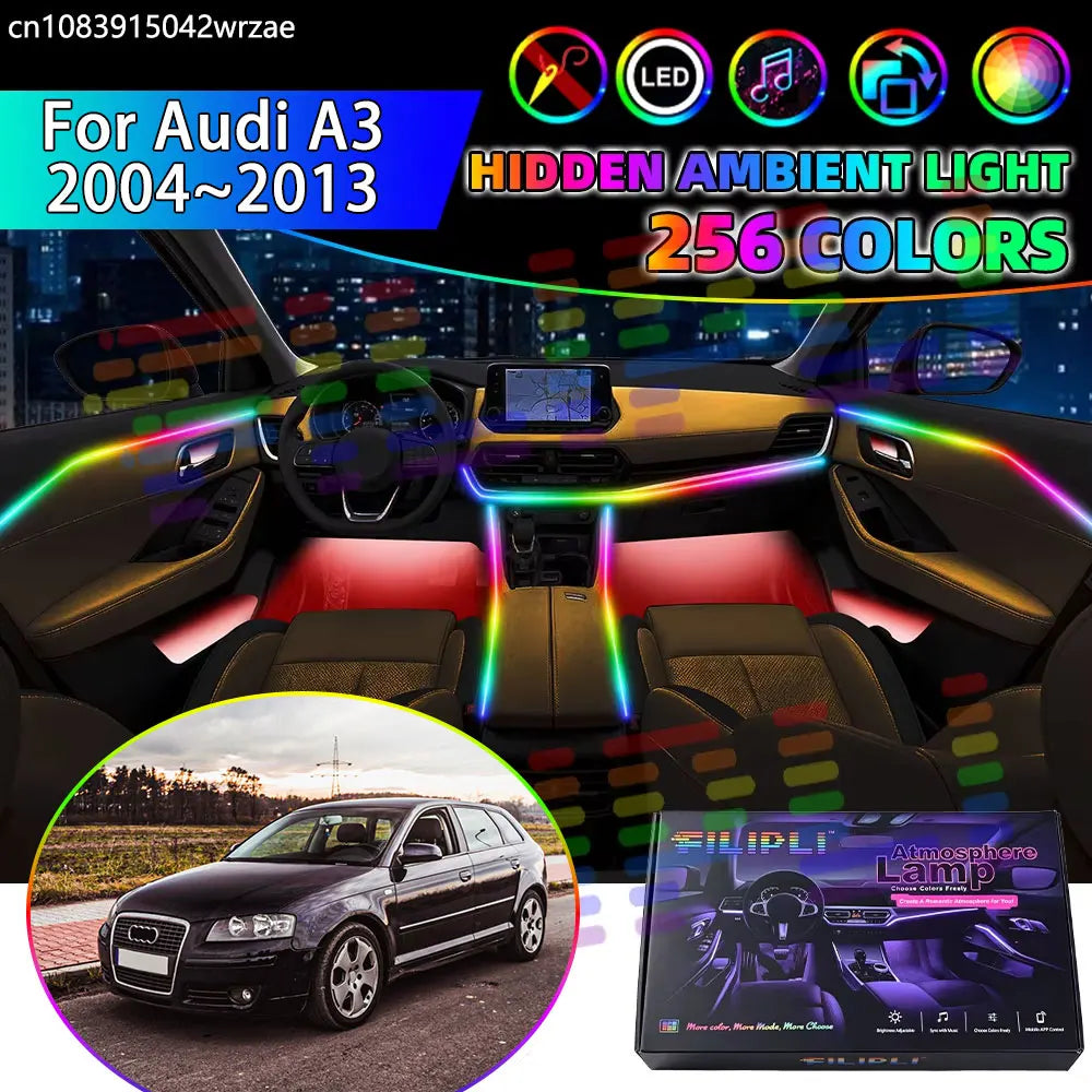 For Audi A3 2004~2013 8P MK2 2TH RGB Interior Ambient Strips
