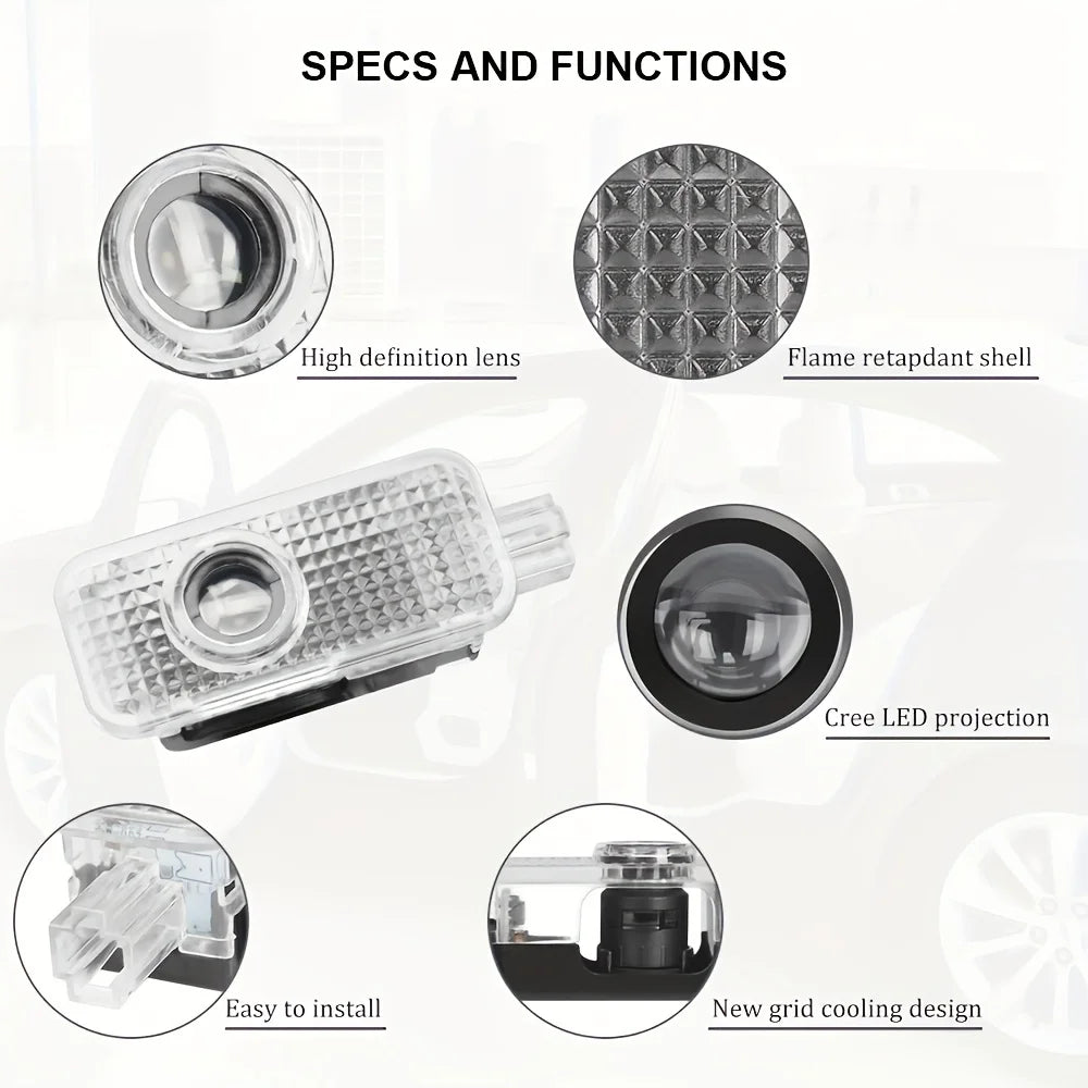 For Audi A6 A7 Q3 Q5 2PCS Set Door Courtesy Logo Projector Q7 A1