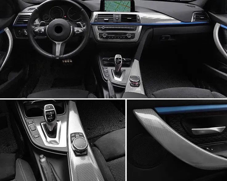 Grey 6D Carbon Fiber Vinyl Wrap Film Roll Door