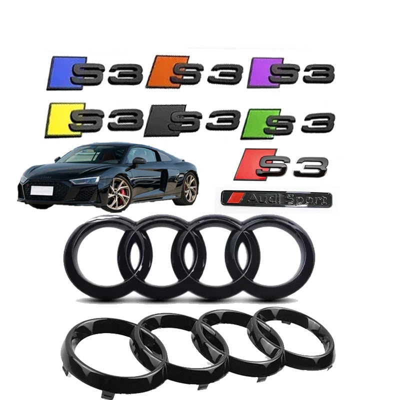 For Audi S3 2010-2020 Replace Emblem Front Grille multi-color