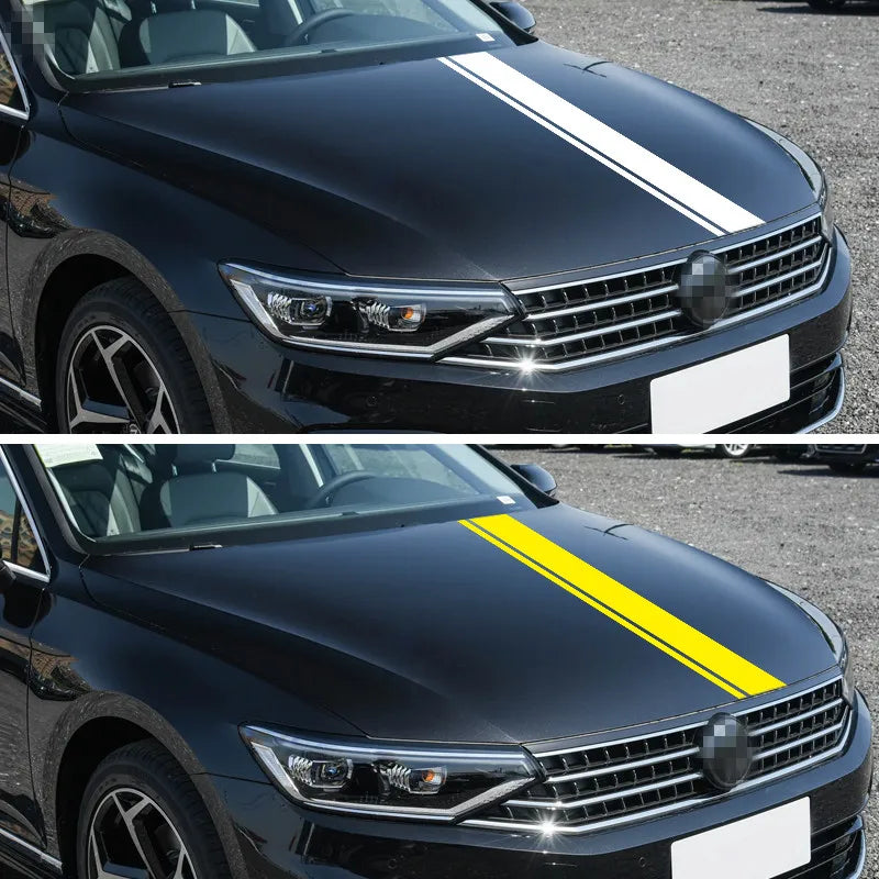 1PC Hood Stickers Personalized Stripe Modification Body Covering