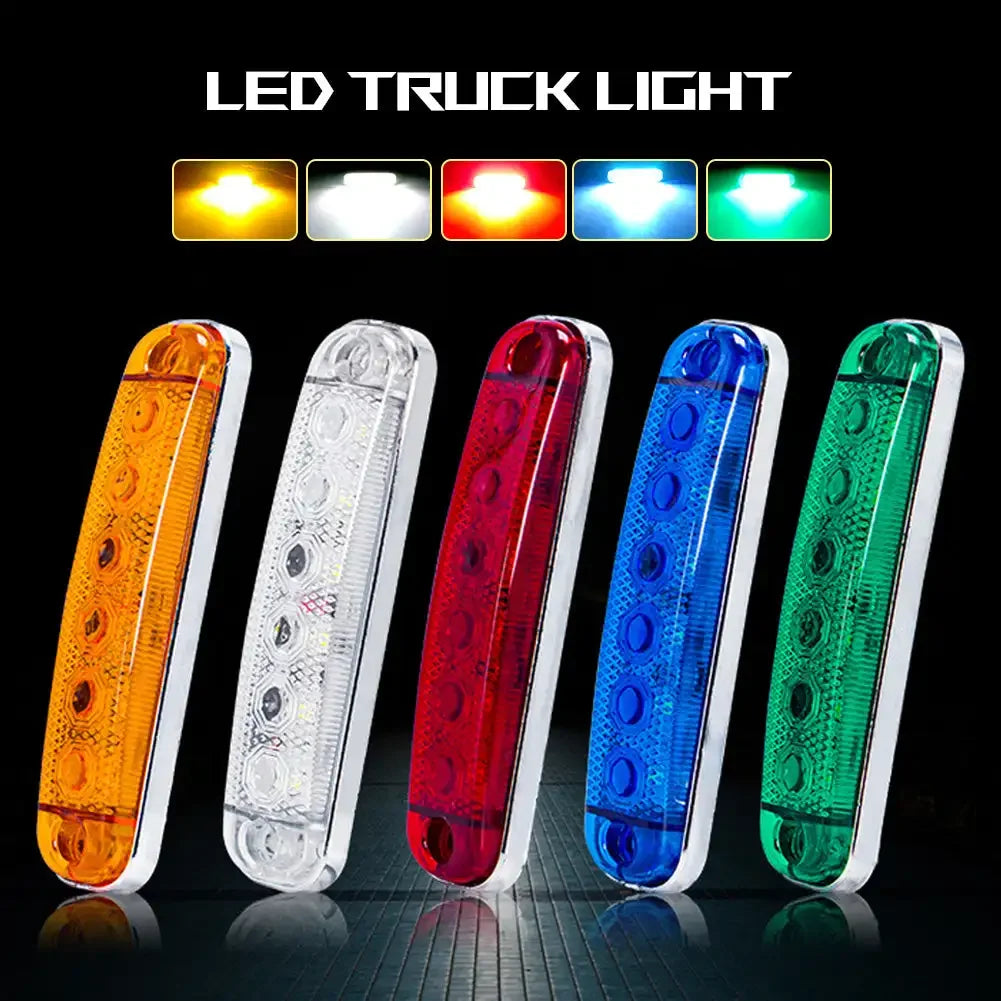 6LED Super Bright Front Rear Side Marker 12v-80v Clearance
