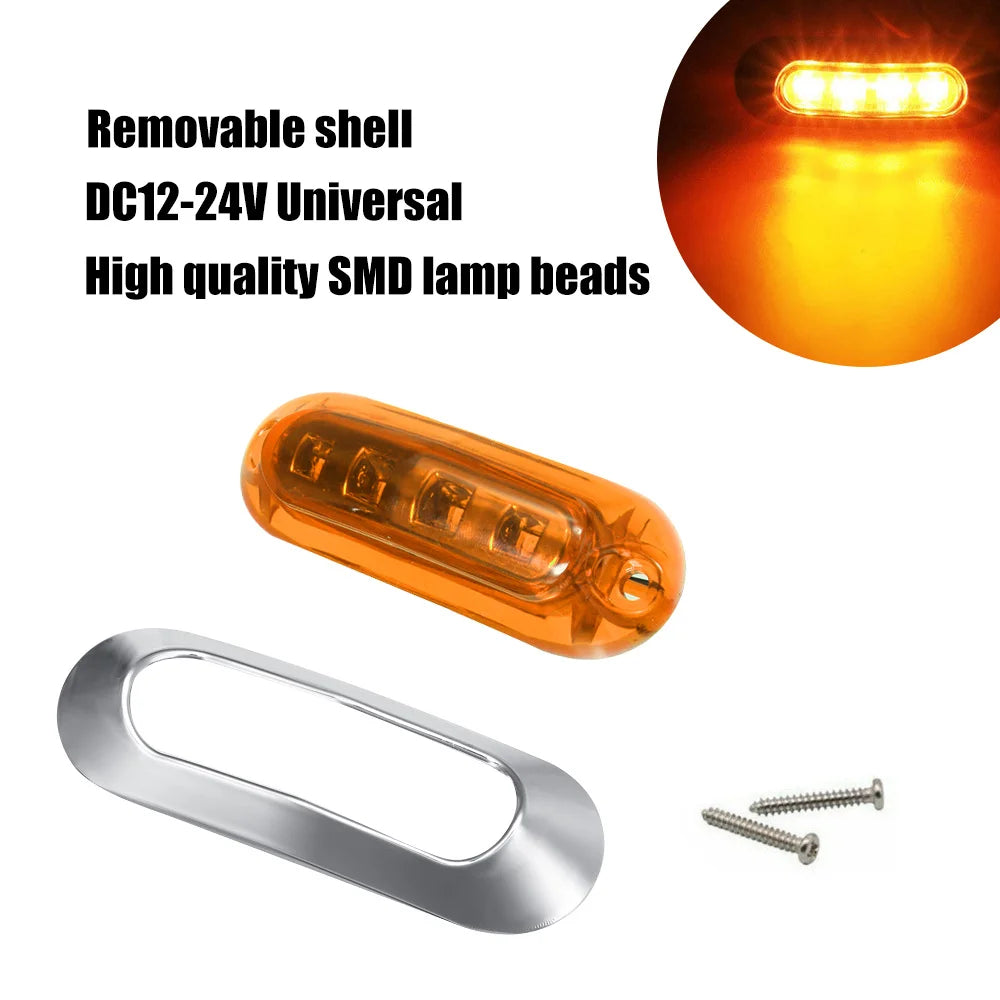 For Bus 20PCS Side Marker Indicator Front Rear Tail Clearance Dc