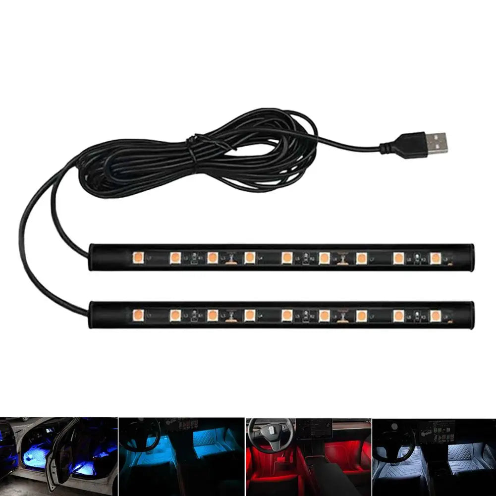 Neon Foot Interior Backlight Cigarette Lighter USB Atmosphere