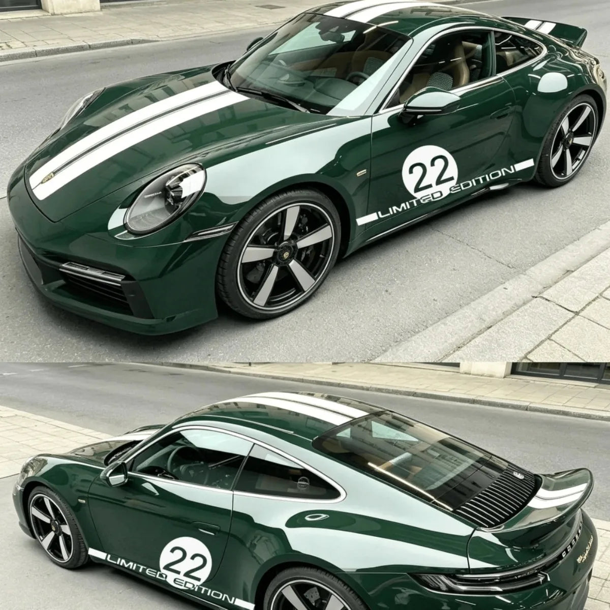 For Carrera Cup Gts 911 Hood Stickers Number Door Racing Sticker