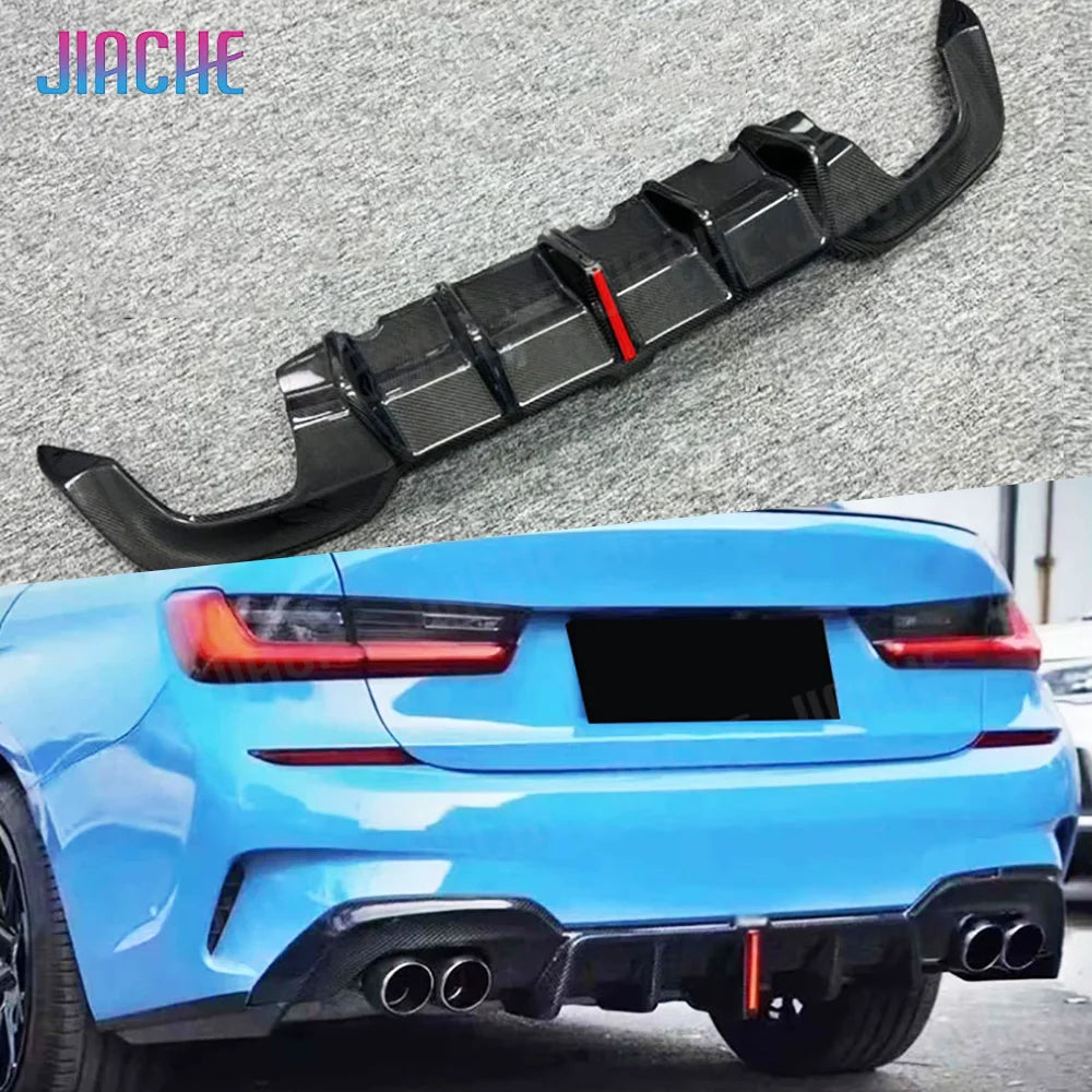 For BMW G20 G28 M Sport Jiache Carbon Fiber Rear Bumper Lip