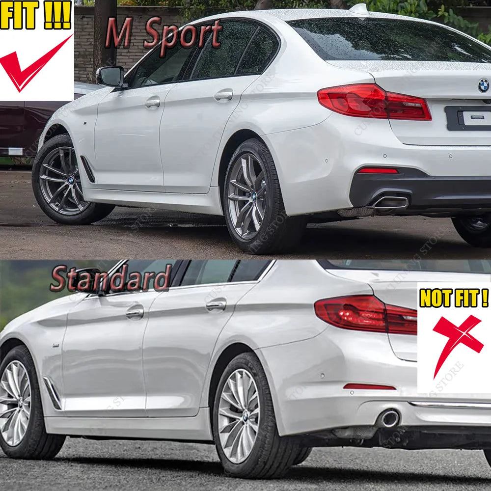 For BMW G30 G31 5 Series Gloss Black Max ABS Side Skirt