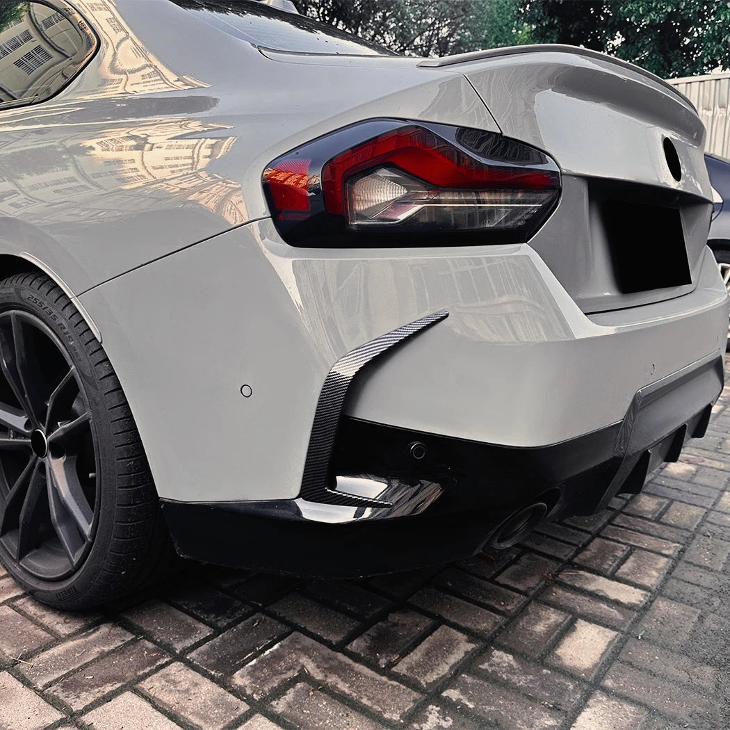 For BMW 2 Series G42 M 2PCS Rear Bumper Diffuser Wind Knife