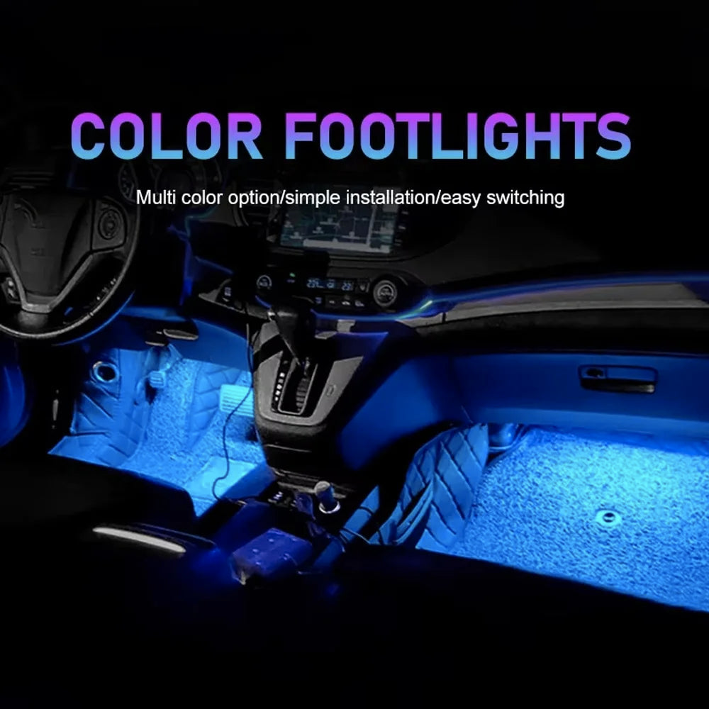 24LED Interior Ambient Foot Strip Kit Backlight 5V USB