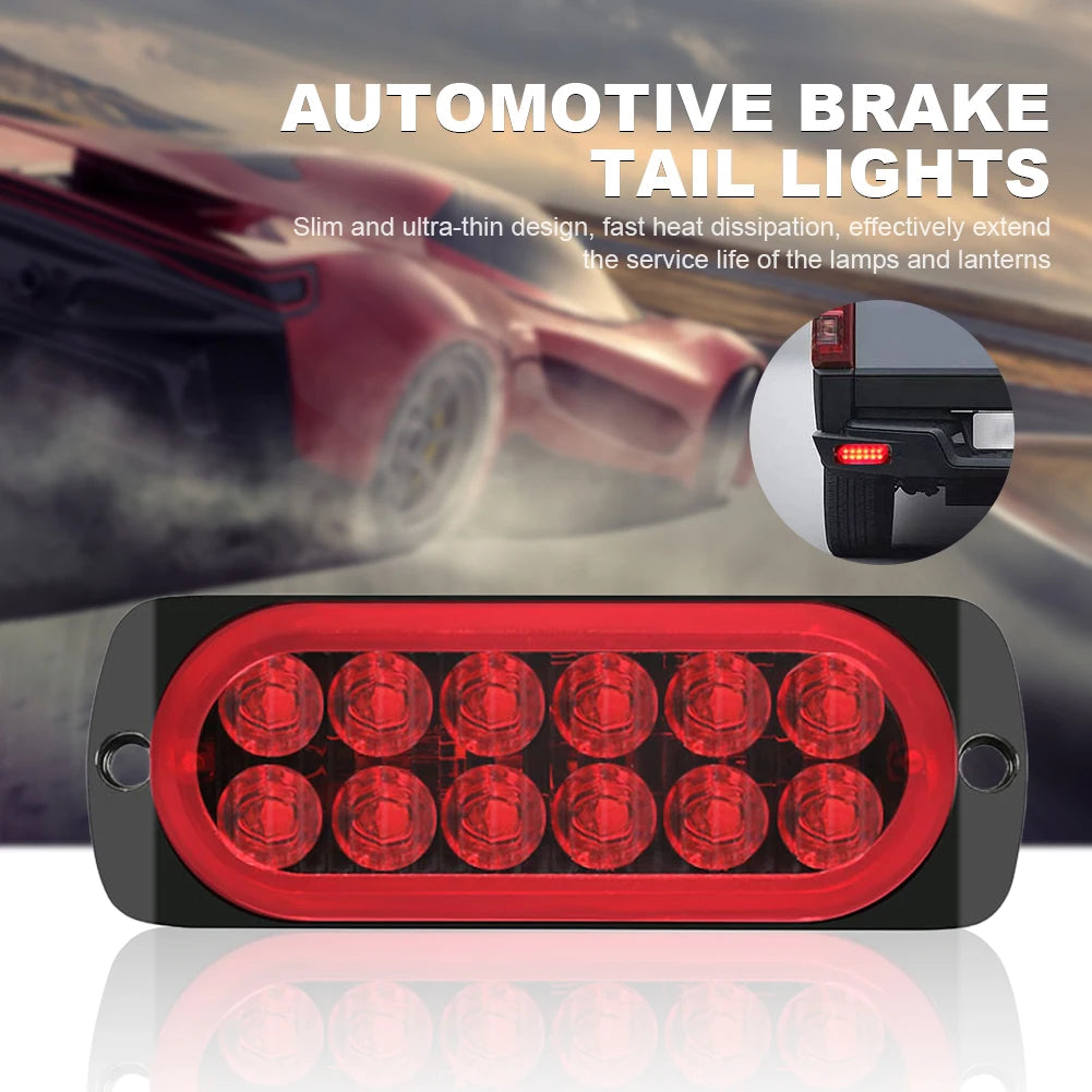 For Motorcycle Trailer Dc 12-24v Strobe Warning 12W Grill