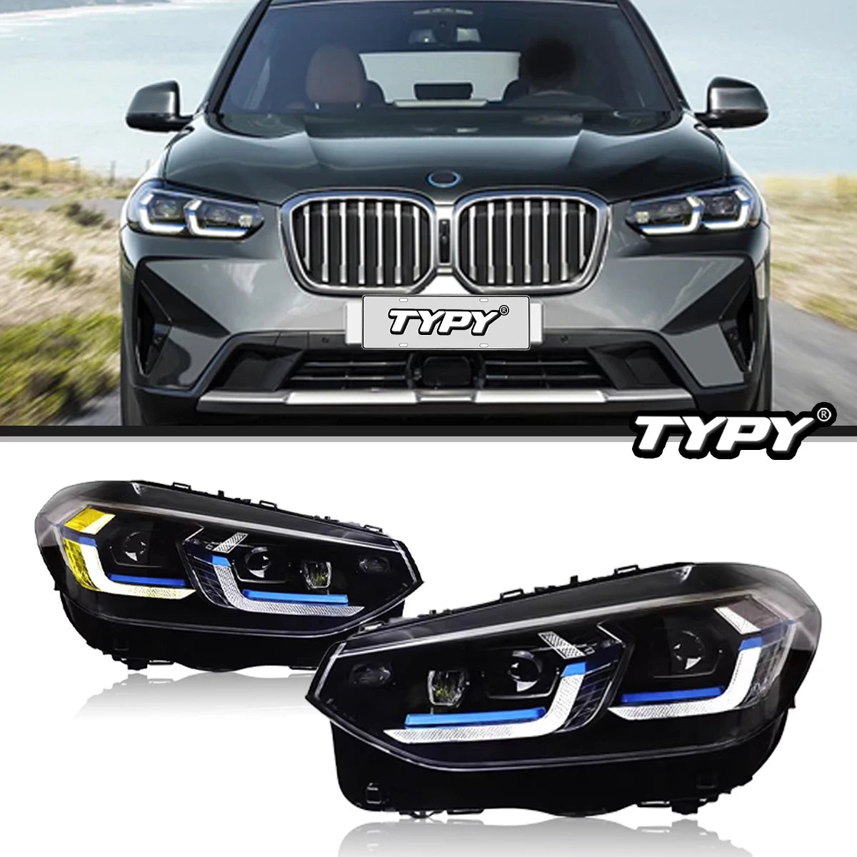 For BMW X3 G01 Headlight G08 Typy 2018-2022 Headlights Drl Turn