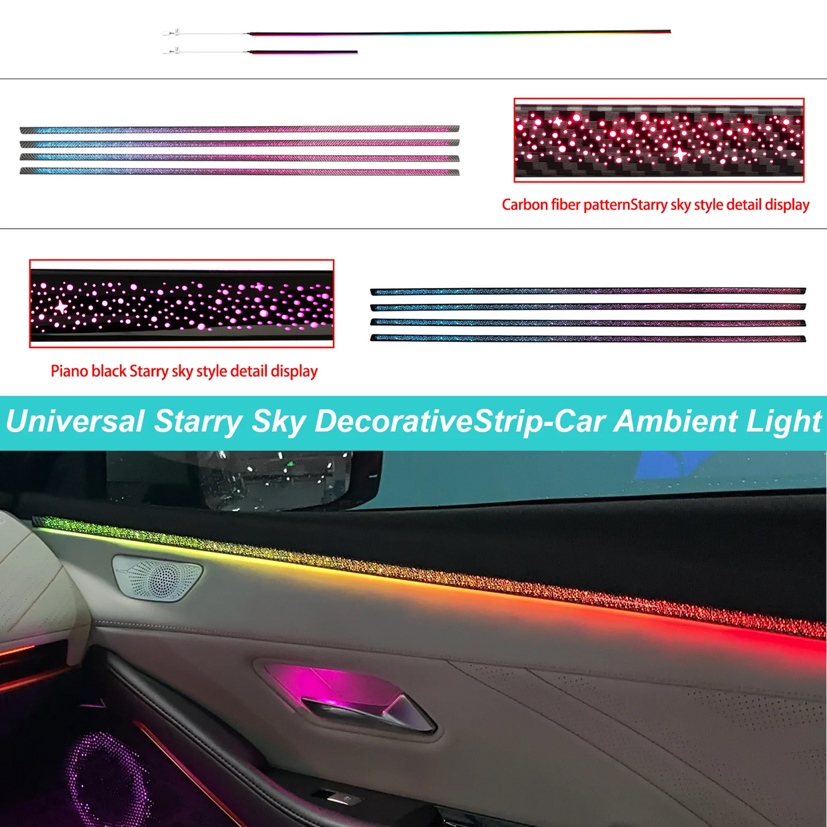 Ezonetronics Ambient Colors APP Control Carbon Fiber Piano Black