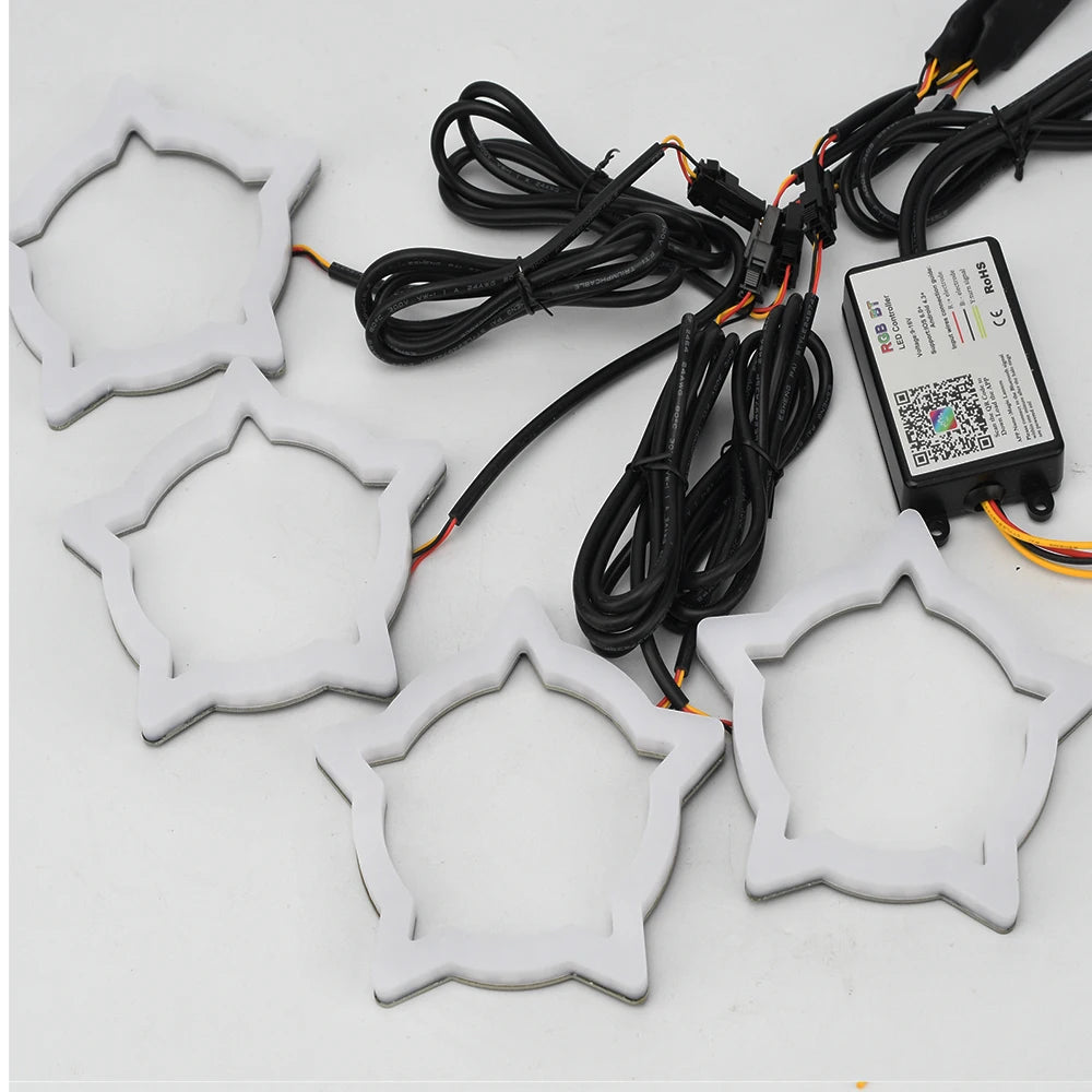 Bluetooth Remote Control Pentagram Shape Srgb Dynamic Angel Eyes