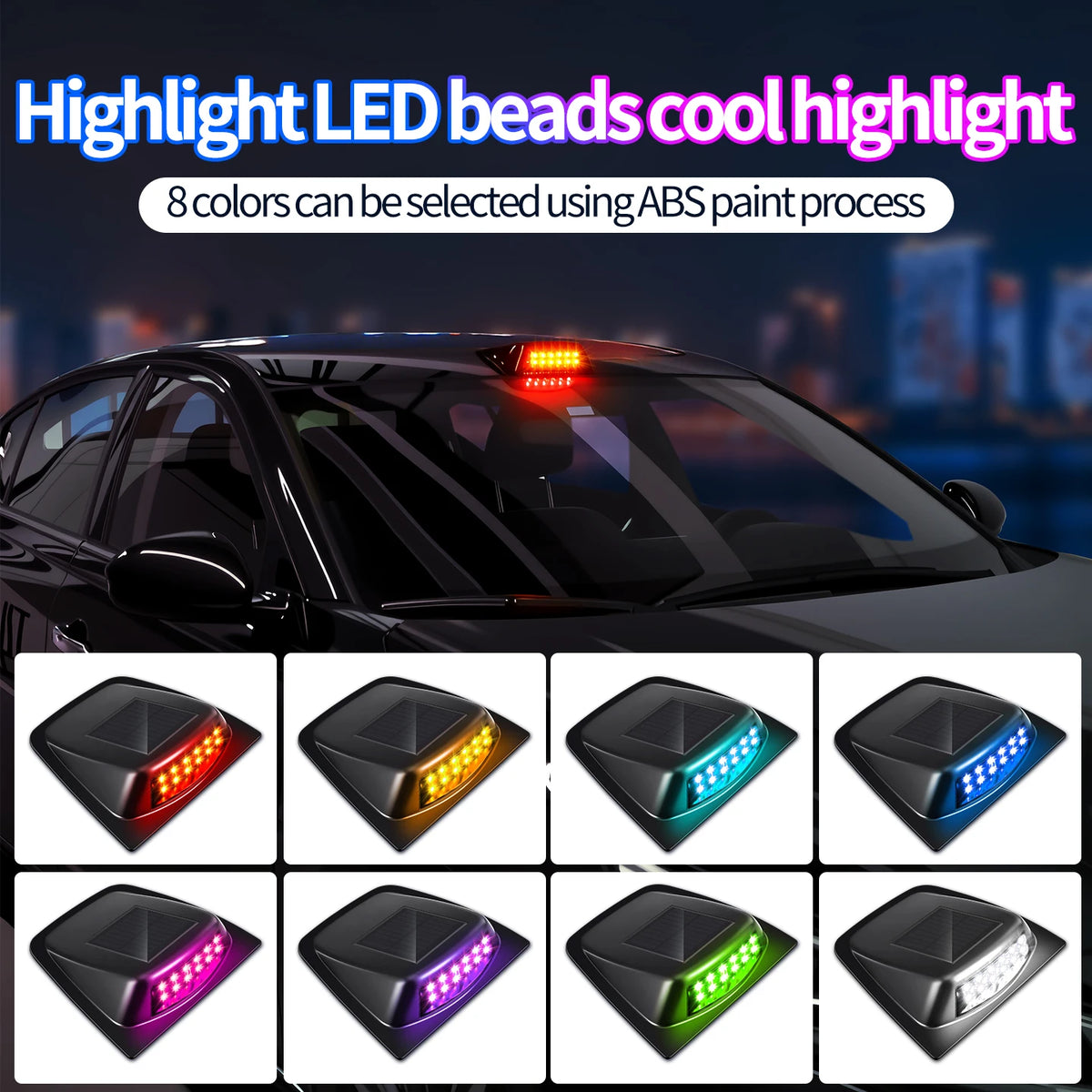 Solar Powered Roof Lidar Cover Anti Rear End Collision