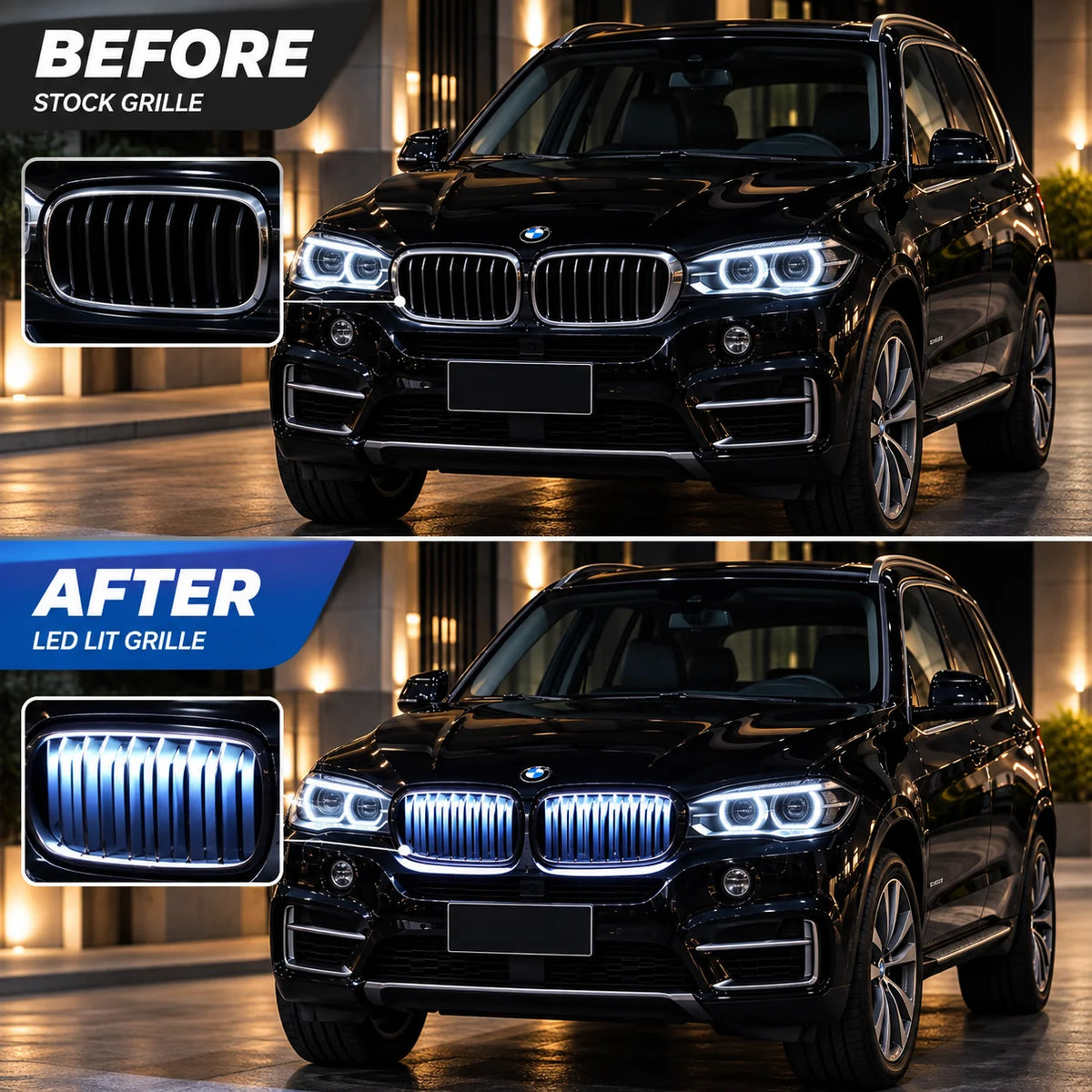 For BMW X5 F15 2014 2015 2016 2017 2018 Front Bumper Grill Mesh
