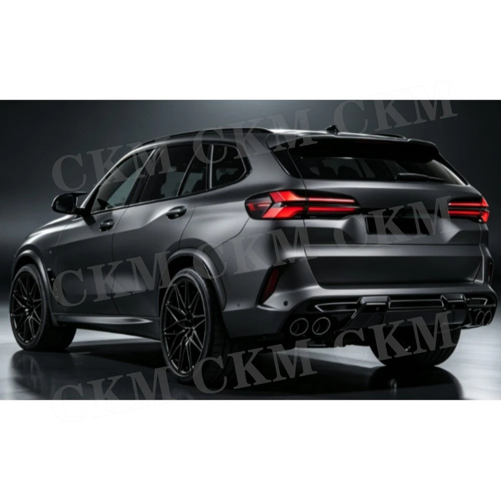 For BMW F95 X5M F96 X6M Real Dry Carbon Fiber Rear Bumper Lip