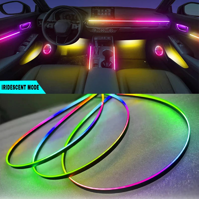 For Dashboard Floor Foot Front Windshield Ambient Mood USB APP
