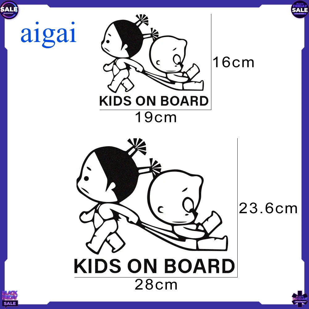 Body Window Windshield Creative Vinyl Decal Sticker Kids On