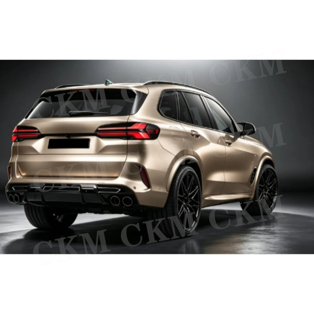 For BMW F95 X5M F96 X6M Real Dry Carbon Fiber Rear Bumper Lip