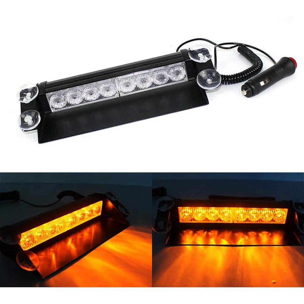 For Universal Vehicles Opeing On 12-24V Emergency Aluminum Amber