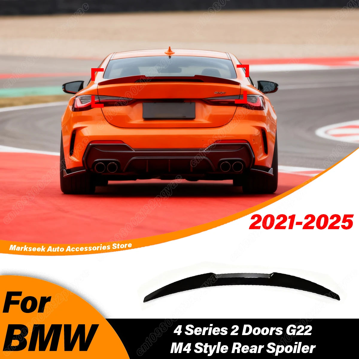 For BMW 4 Series G22 2021 2022 2023 Trunk M4 Spoiler Fixed