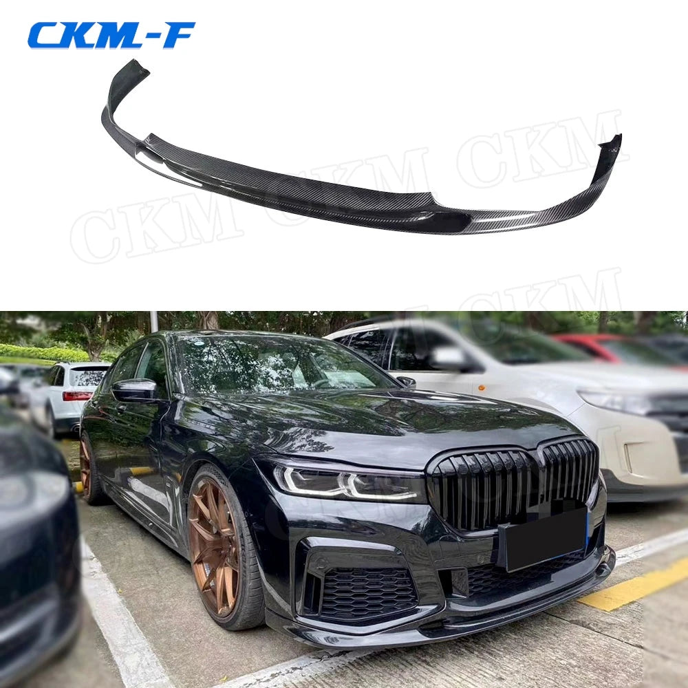 For BMW 7 Series G11 G12 Dry Carbon Fiber Front Bumper Lip Chin